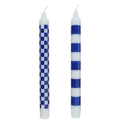 Butlers Kerzen-ART BOUGIE Stabkerze Checker 2er Set