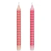 Butlers Kerzen-ART BOUGIE Stabkerze Streifen 2er Set