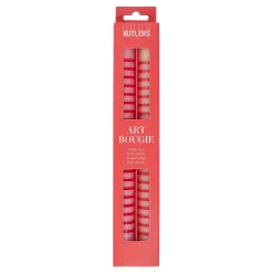 Butlers Kerzen-ART BOUGIE Stabkerze Streifen 2er Set