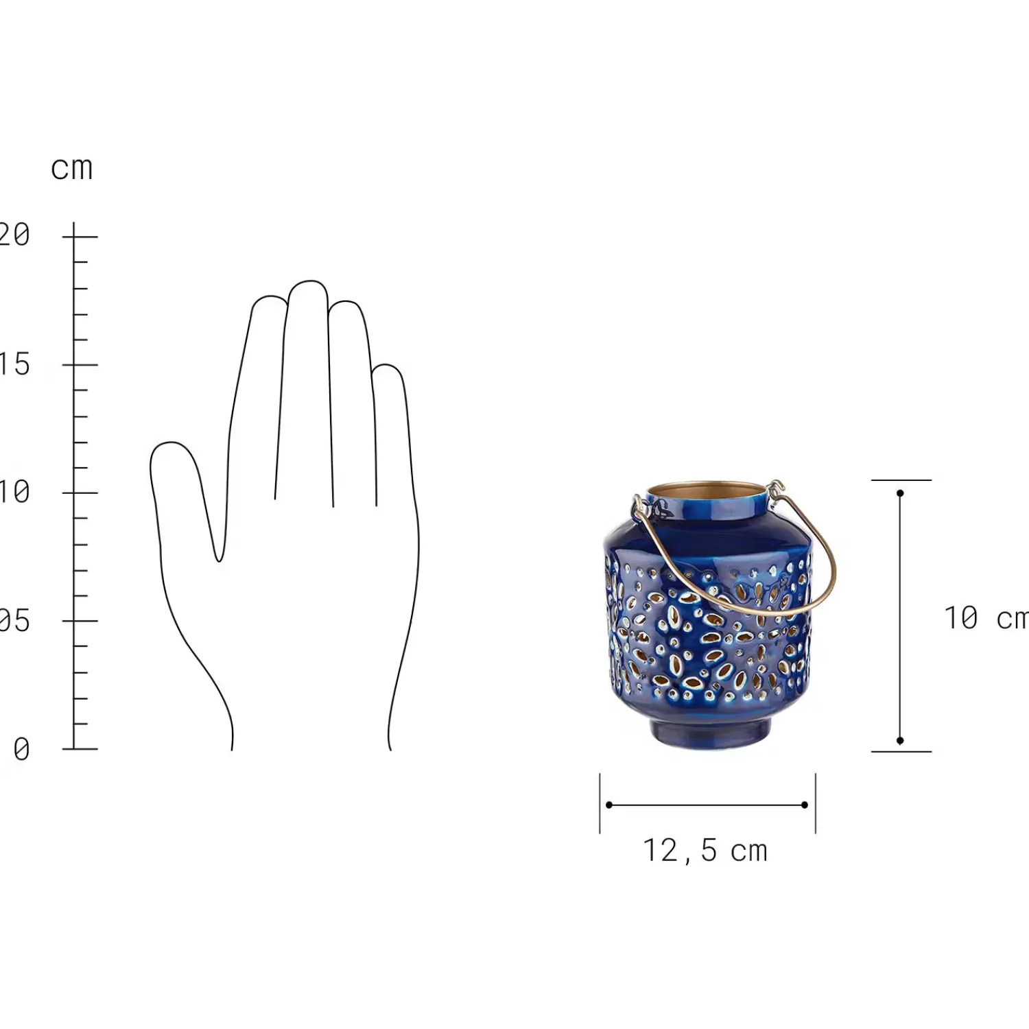 Butlers Laternen|Kerzenhalter & Kerzenständer-BLUE MAROCCO Laterne 4er-Set
