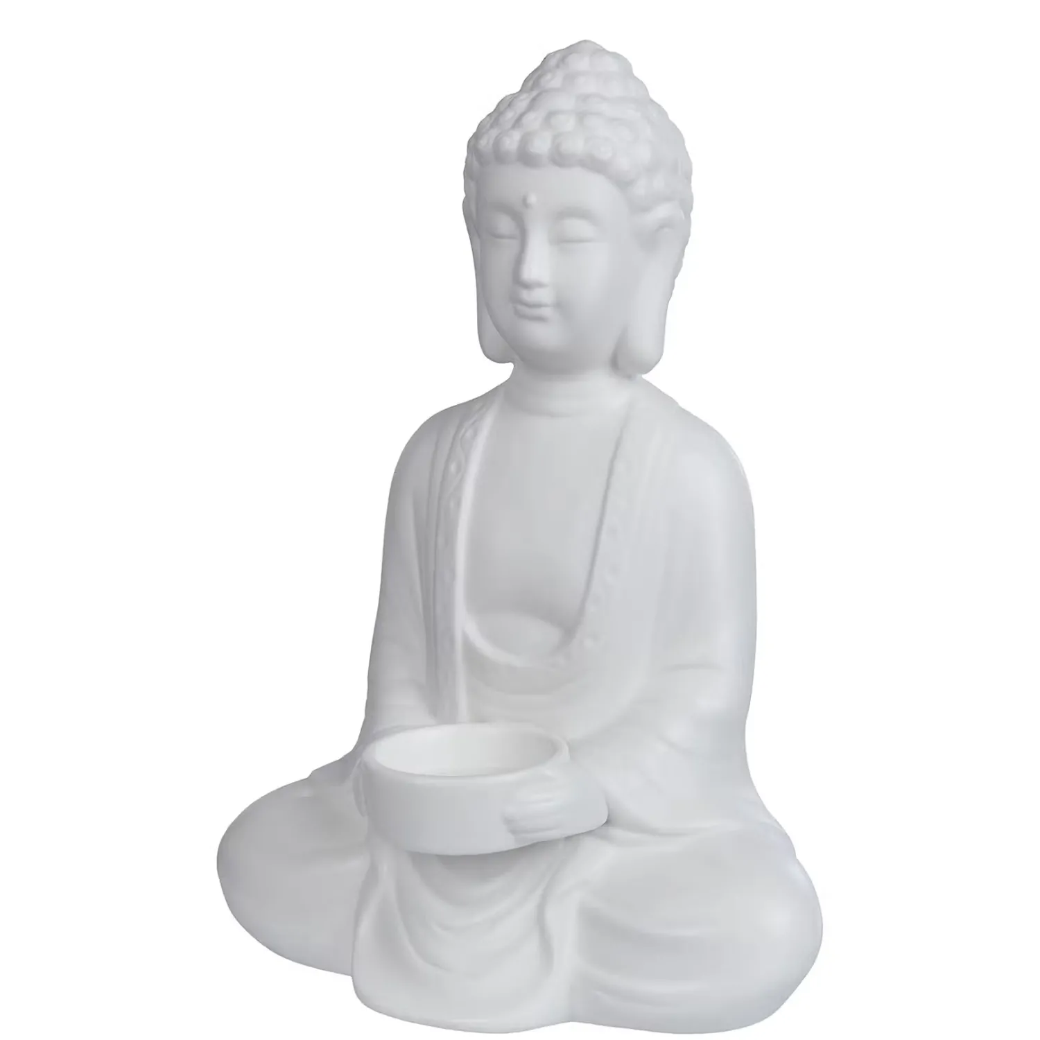 Butlers Teelichthalter|Kerzenhalter & Kerzenständer-BUDDHA Deko-Statue mit Kerzenhalter