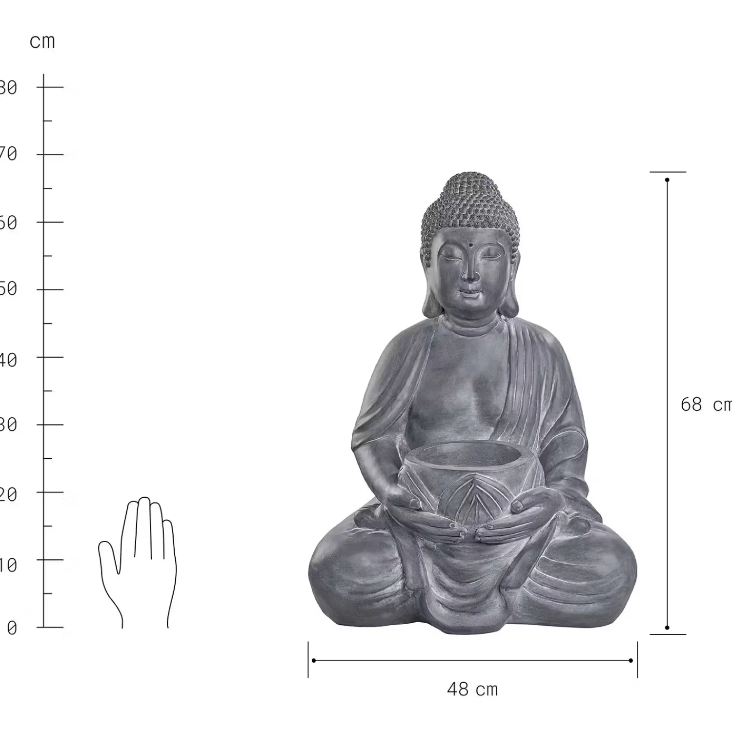Butlers Kerzenhalter & Kerzenständer-BUDDHA Kerzenhalter