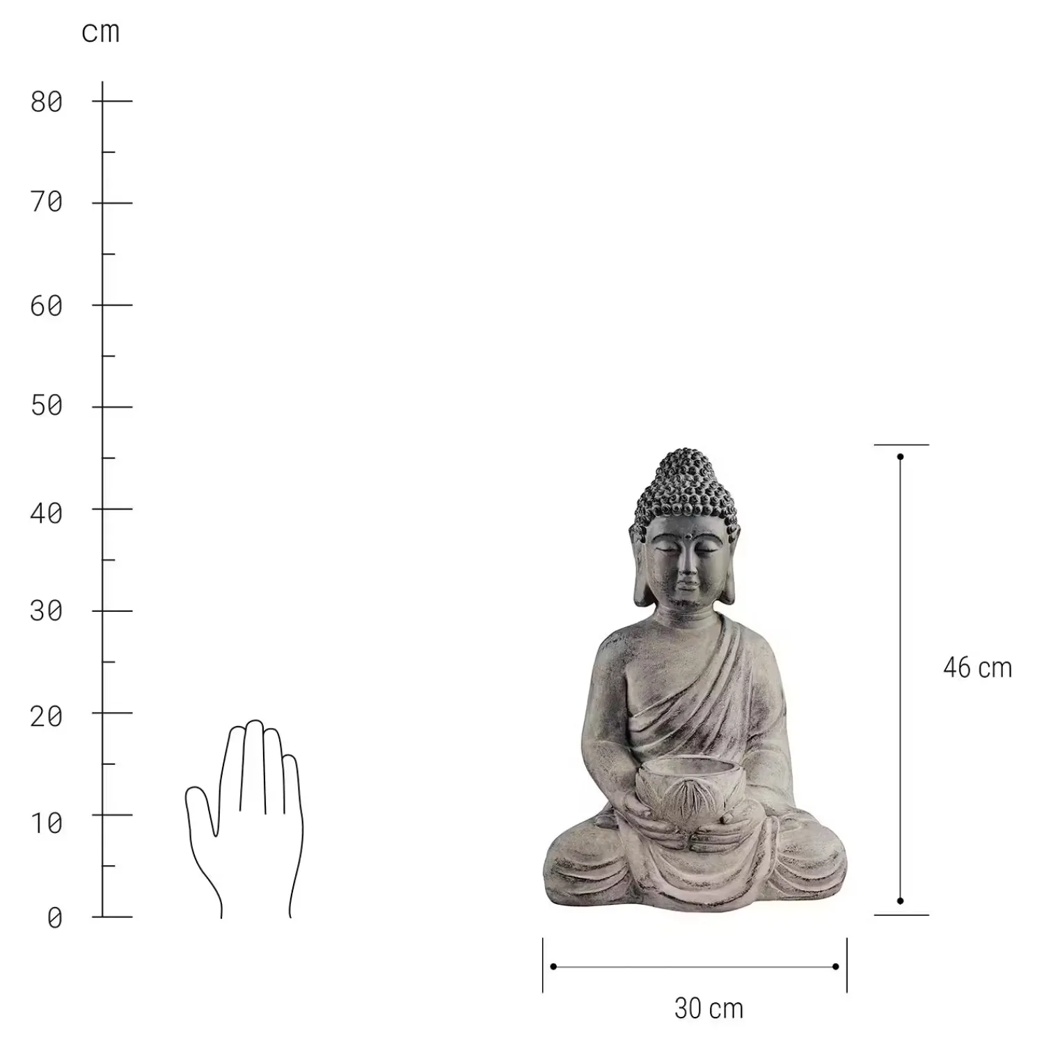Butlers Kerzenhalter & Kerzenständer-BUDDHA Kerzenhalter