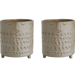 Butlers Blumentöpfe & Übertöpfe-ETHNO Blumentopf 2er-Set