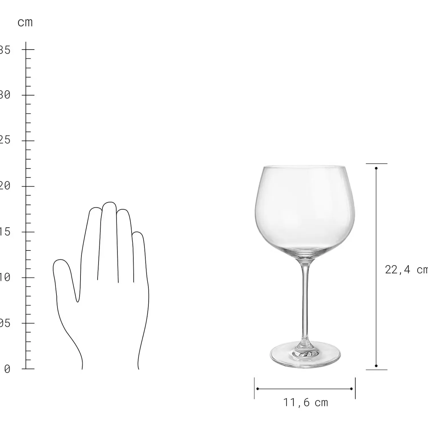 Butlers Cocktailgläser-GIN LOVERS Ginglas 6er-Set