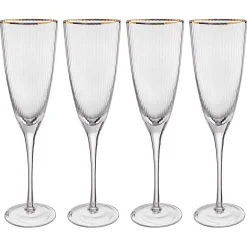 Butlers Sektgläser & Champagnergläser-GOLDEN TWENTIES Champagnerflöte 4er-Set
