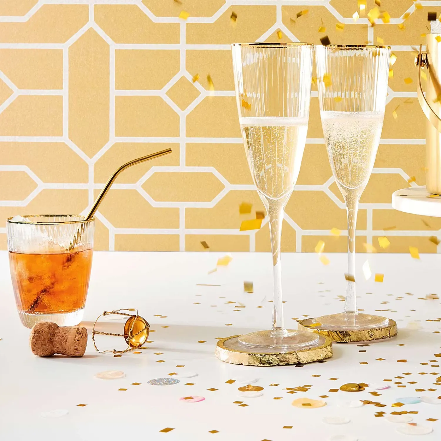 Butlers Sektgläser & Champagnergläser-GOLDEN TWENTIES Champagnerflöte 4er-Set
