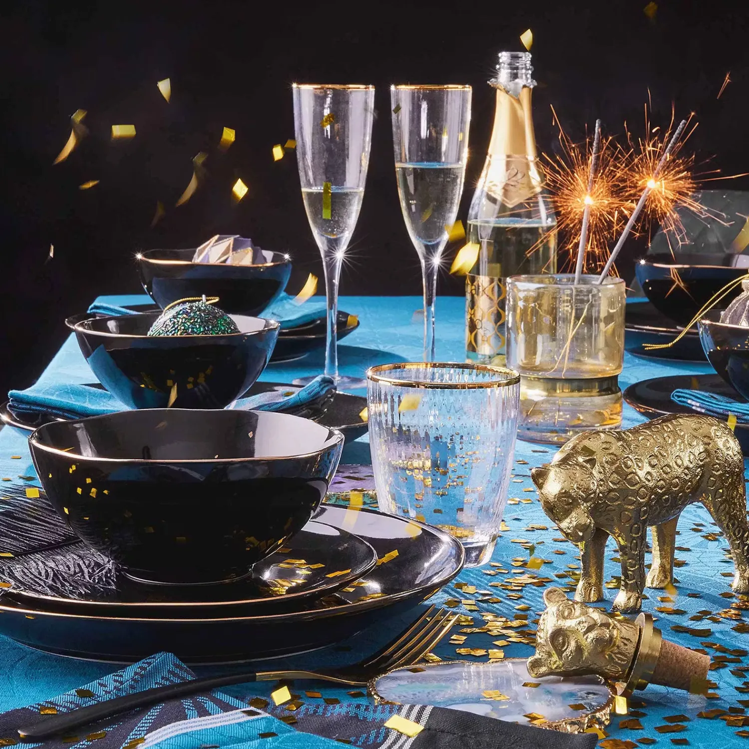 Butlers Wassergläser-GOLDEN TWENTIES Wasserglas 4er-Set