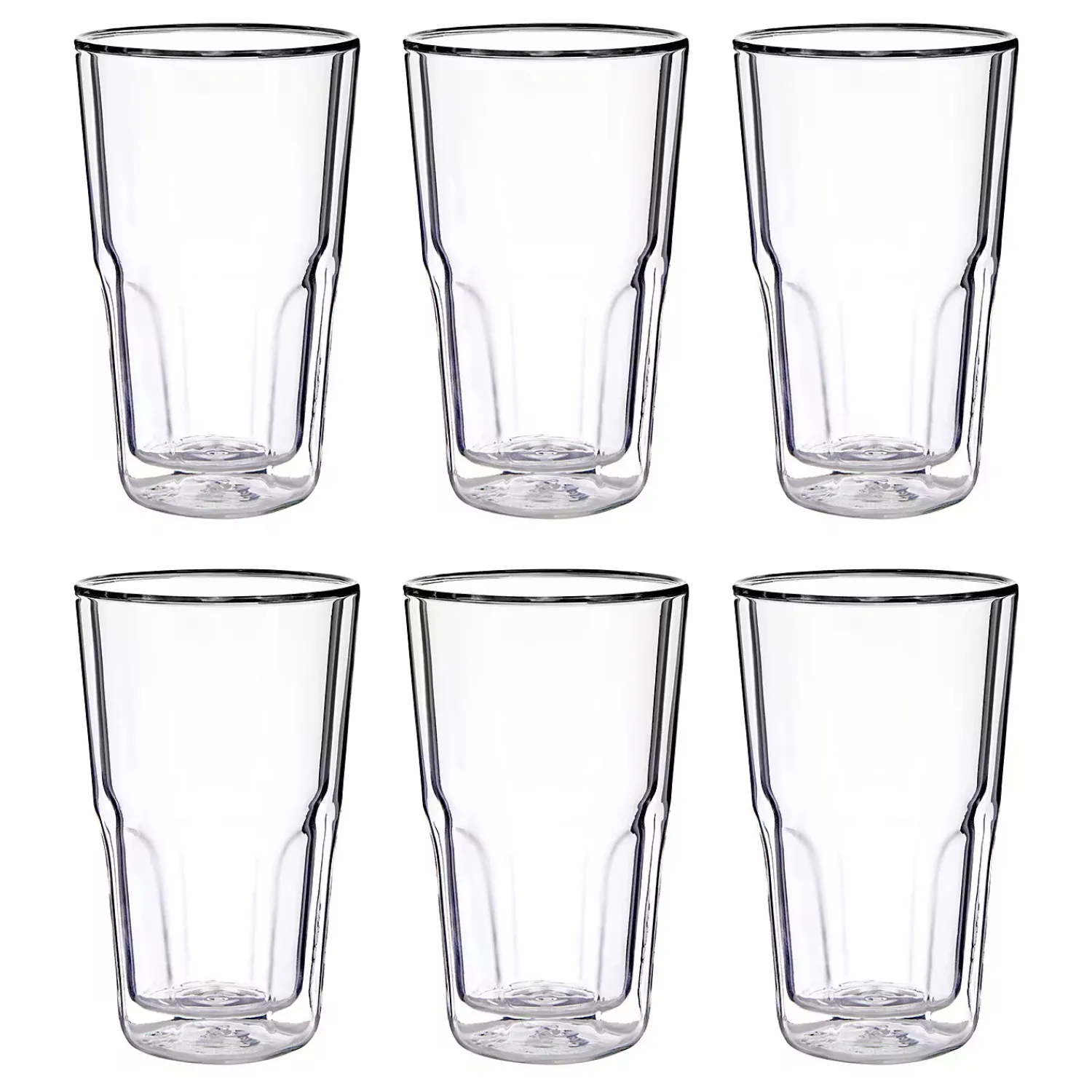 Butlers Wassergläser-HOT & COLD Trinkglas doppelwandig 6er-Set