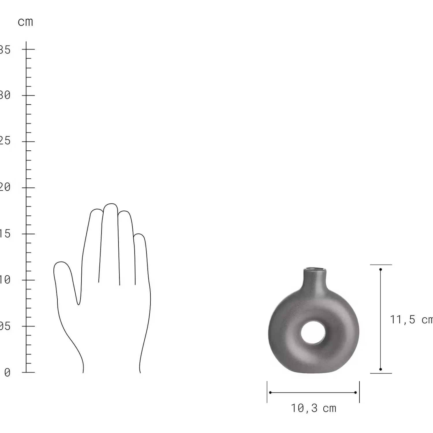 Butlers Vasen-LOOPY Mini-Vase 6er-Set
