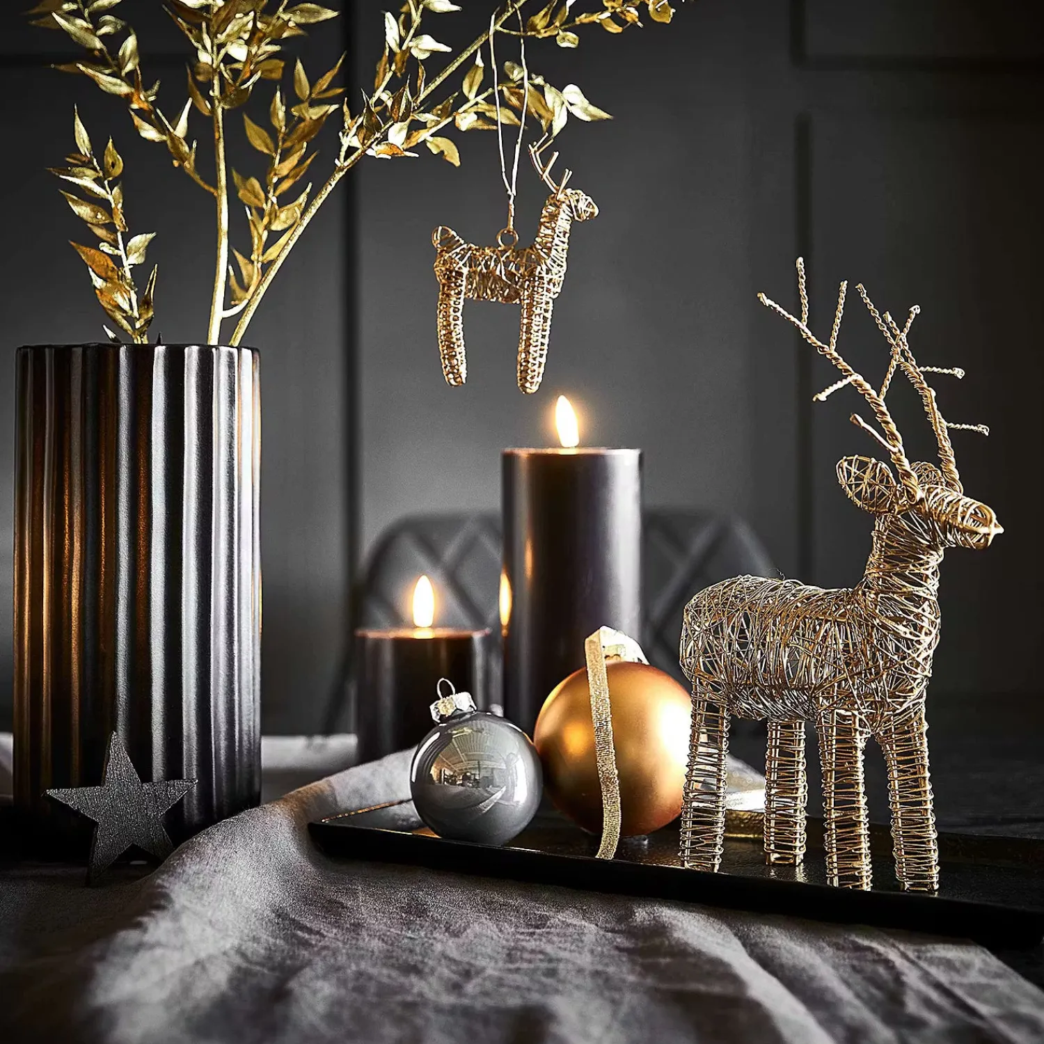 Butlers Lichterketten-NORDIC LIGHT LED-Kerzen-Set 4-tlg.