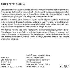 Butlers Raumdüfte|Raumdüfte & Diffuser-PURE POETRY Räucherstäbchen Ciel Liebre