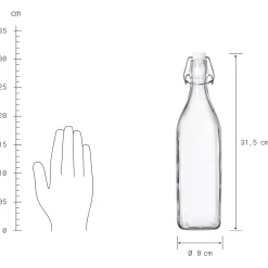 Butlers Karaffen & Krüge-SWING Flasche mit Bügelverschluß 6er-Set