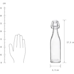 Butlers Karaffen & Krüge-SWING Flasche mit Bügelverschluß 6er-Set