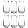 Butlers Cocktailgläser-TOUCH OF GOLD Longdrinkglas 6er-Set