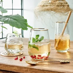 Butlers Cocktailgläser-TOUCH OF GOLD Longdrinkglas 6er-Set