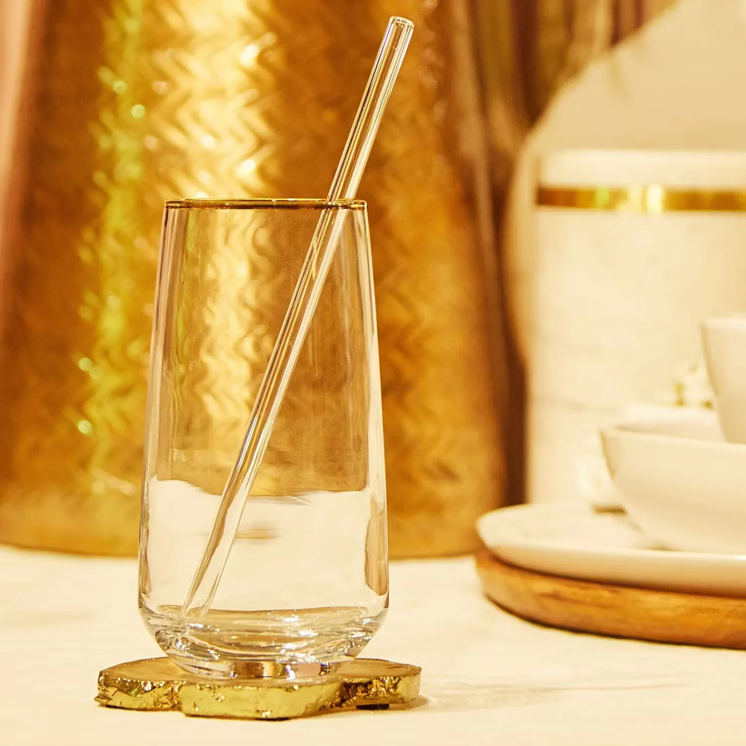 Butlers Cocktailgläser-TOUCH OF GOLD Longdrinkglas 6er-Set