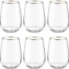 Butlers Wassergläser-TOUCH OF GOLD Trinkglas 6er-Set