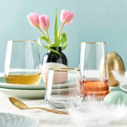 Butlers Wassergläser-TOUCH OF GOLD Trinkglas 6er-Set