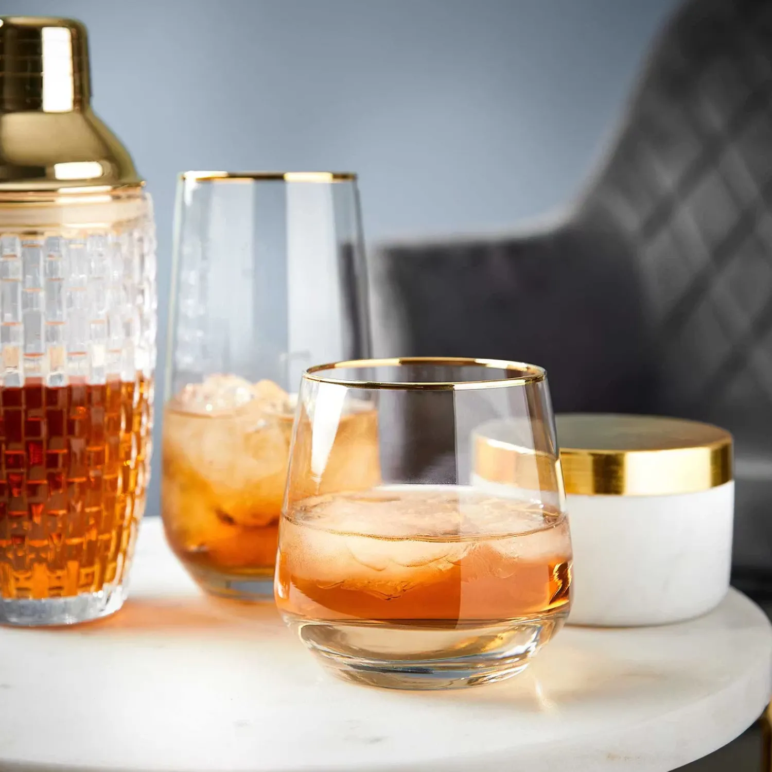 Butlers Wassergläser-TOUCH OF GOLD Wasserglas 6er-Set
