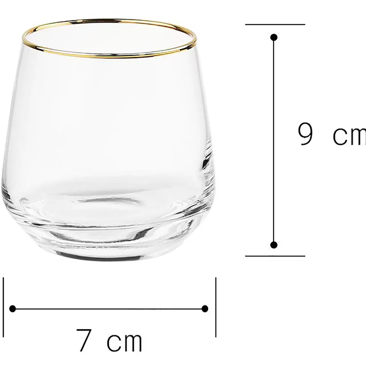 Butlers Wassergläser-TOUCH OF GOLD Wasserglas 6er-Set