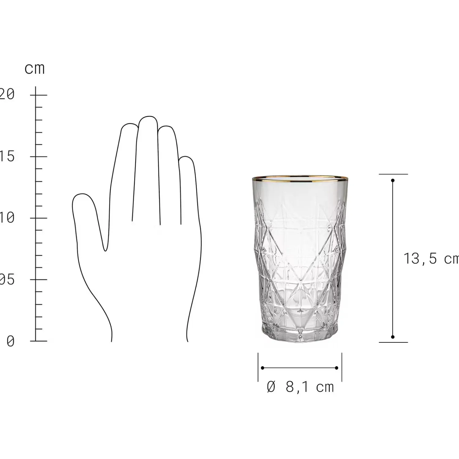 Butlers Cocktailgläser-UPSCALE Longdrinkglas 6er-Set